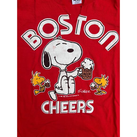 Vintage 1980s Snoopy “Boston Cheers” Tee – Artex - Picture 3 of 3